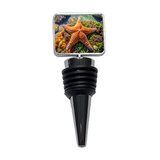 Starfish In Tide Pool Wine Bottle Stopper