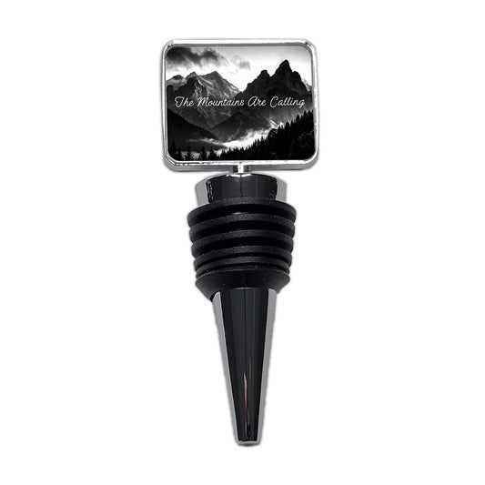 The Mountains Are Calling Adventure Awaits Wine Bottle Stopper
