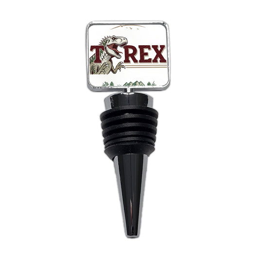 Tyrannosaurus T-Rex Dinosaur Cartoon Wine Bottle Stopper