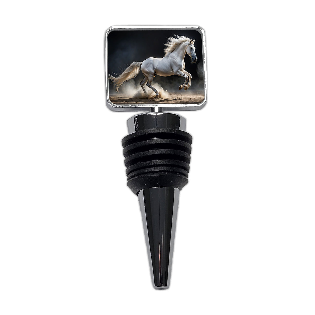 White Horse Galloping Wine Bottle Stopper
