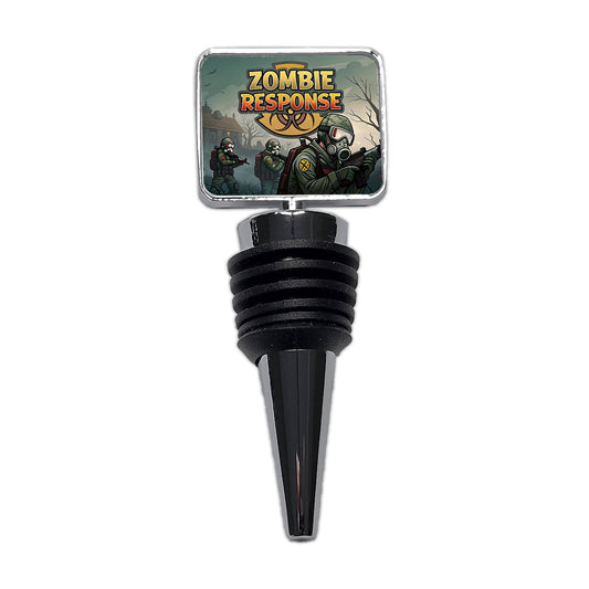 Zombie Response Unit Biohazard Cartoon Wine Bottle Stopper