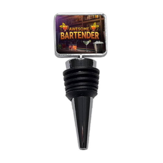Awesome Bartender Inspirational Wine Bottle Stopper
