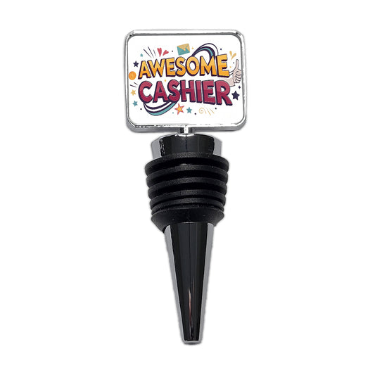 Awesome Cashier Inspirational Wine Bottle Stopper