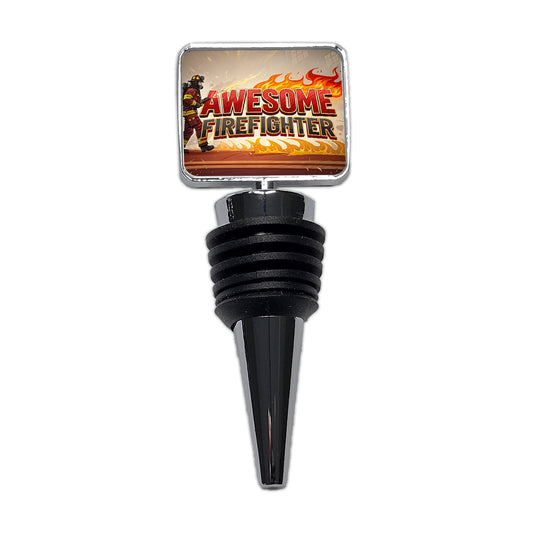Awesome Firefighter Inspirational Wine Bottle Stopper