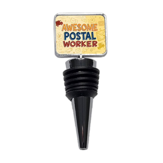 Awesome Postal Worker Inspirational Wine Bottle Stopper