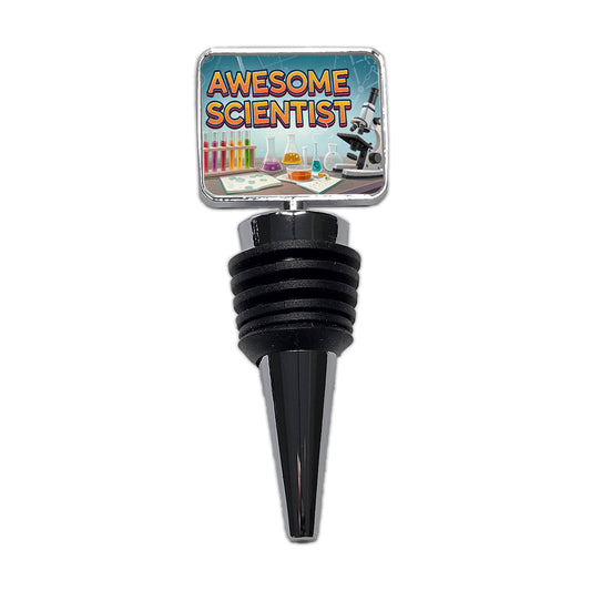 Awesome Scientist Inspirational Lab Microscope Wine Bottle Stopper