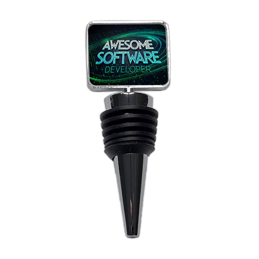 Awesome Software Developer Inspirational Wine Bottle Stopper