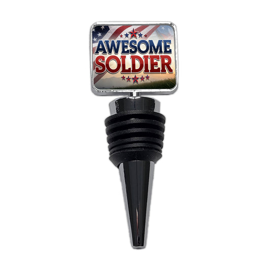 Awesome Soldier Patriotic Military Inspirational Wine Bottle Stopper