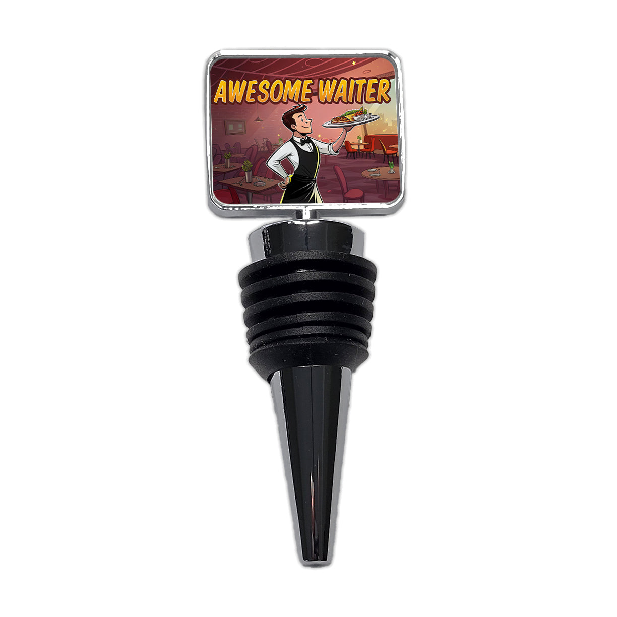 Awesome Waiter Inspirational Food Server Wine Bottle Stopper