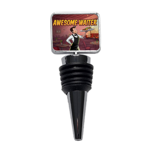 Awesome Waiter Inspirational Food Server Wine Bottle Stopper