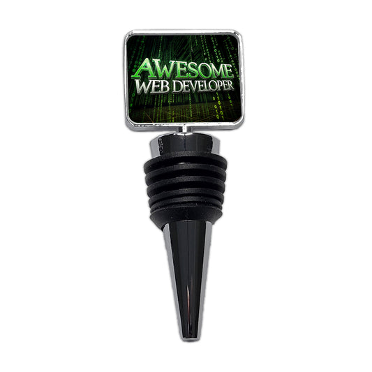 Awesome Web Developer Inspirational Wine Bottle Stopper