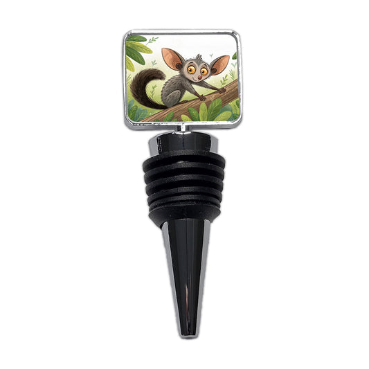Aye Aye Children's Illustration Style Wine Bottle Stopper