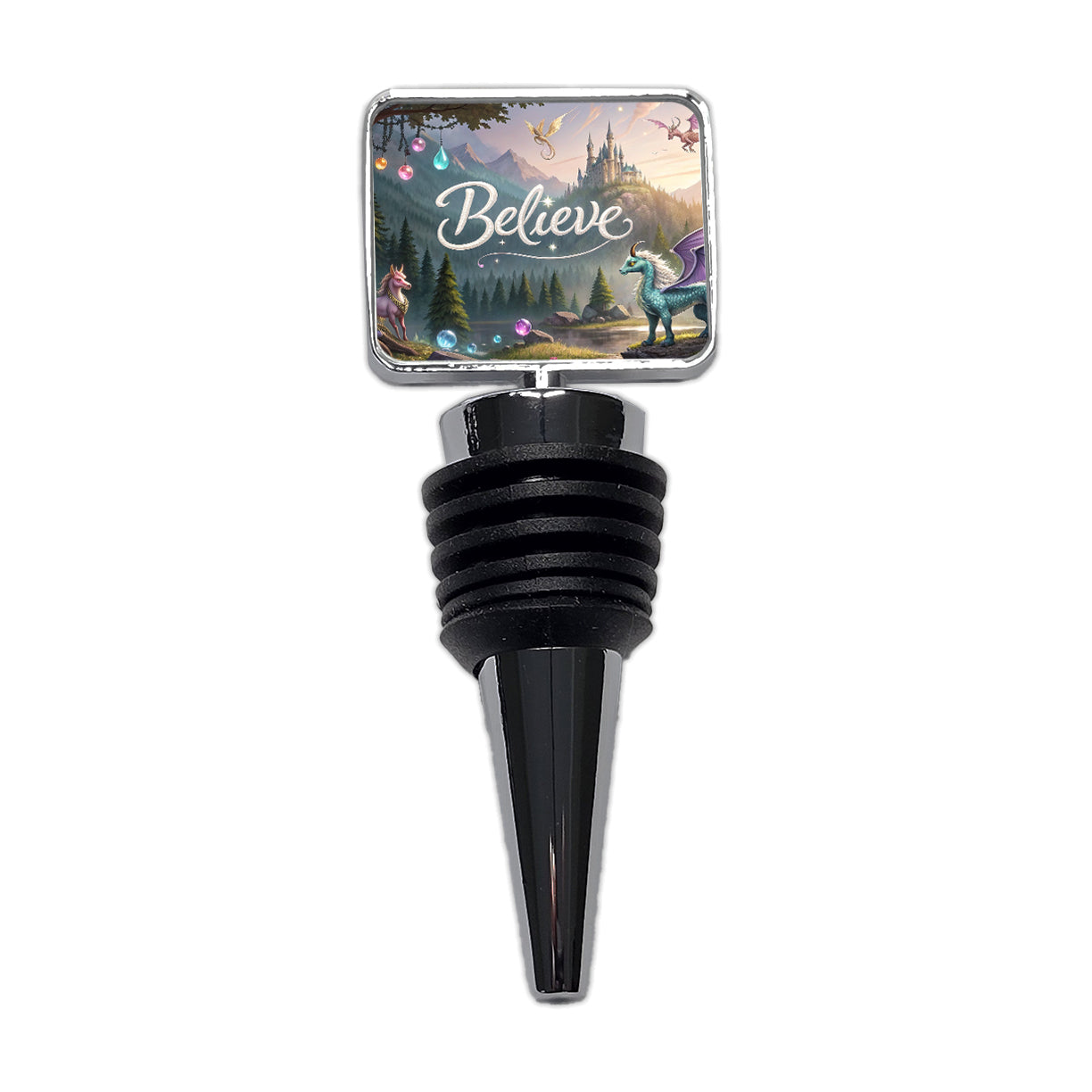 Believe Fantasy Creatures Wine Bottle Stopper