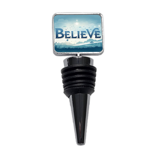 Believe Inspirational Religious Wine Bottle Stopper