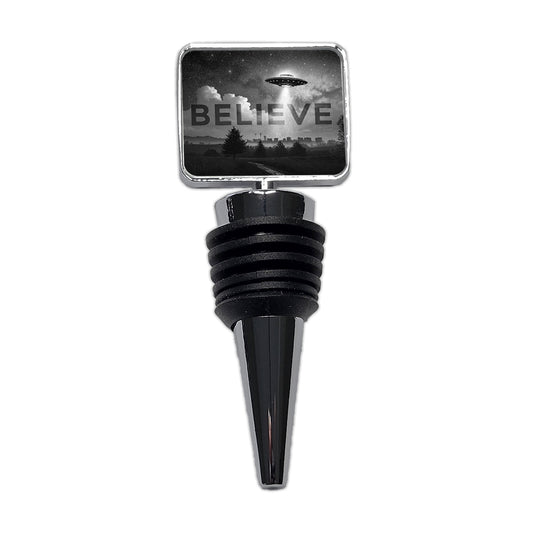 Believe UFO Sci-Fi Fantasy Wine Bottle Stopper