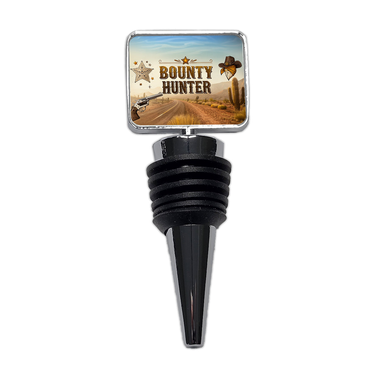 Bounty Hunter Western Cowboy Wine Bottle Stopper