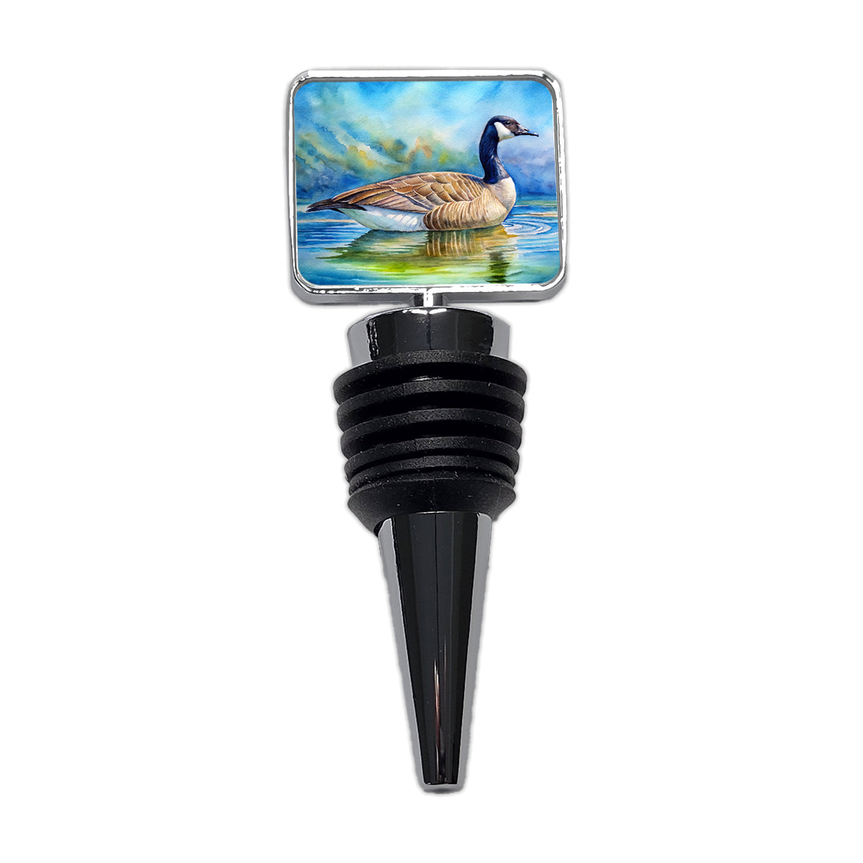 Canada Canadian Goose Watercolor Wine Bottle Stopper