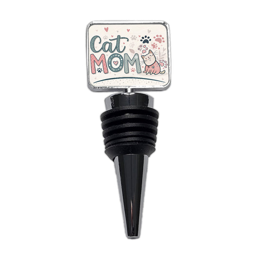 Cat Mom Cute Wine Bottle Stopper