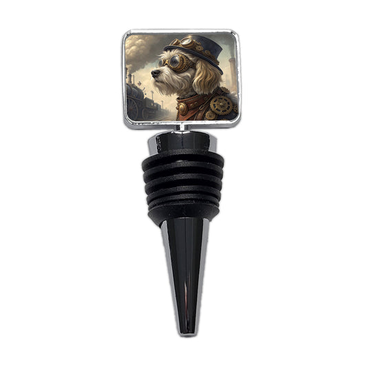 Cavachon Dog Steampunk Wine Bottle Stopper