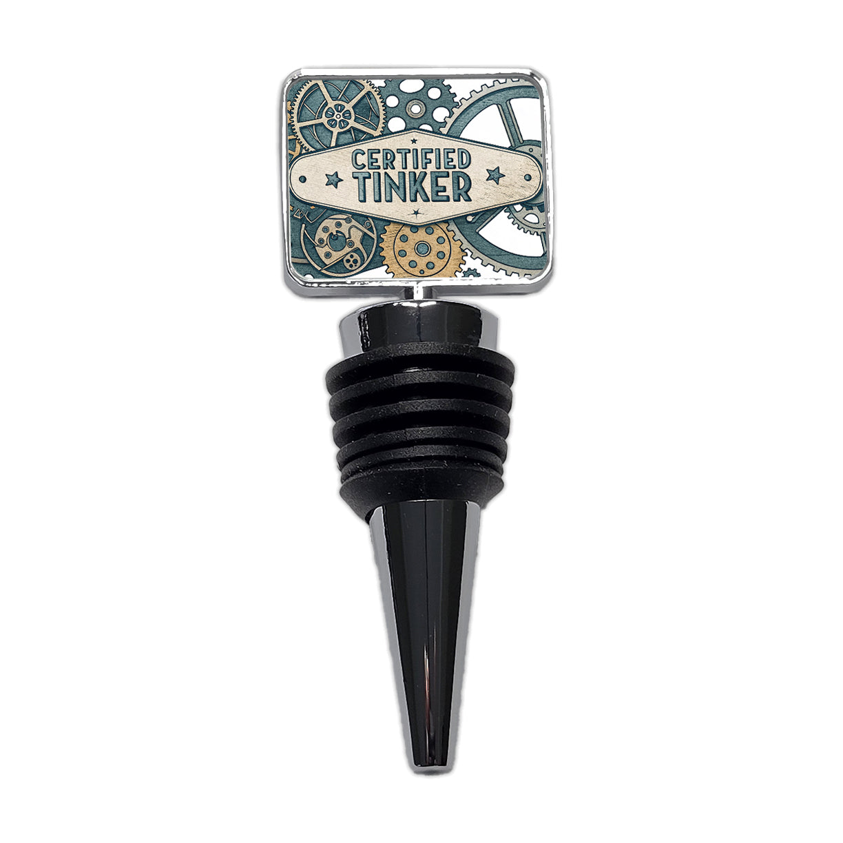 Certified Tinker Gears Wine Bottle Stopper