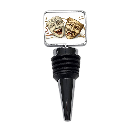 Comedy And Tragedy Theater Drama Masks Wine Bottle Stopper