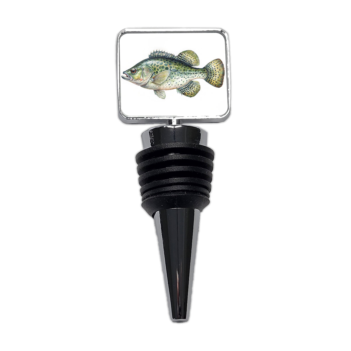 Crappie Fish Watercolor Illustration Wine Bottle Stopper