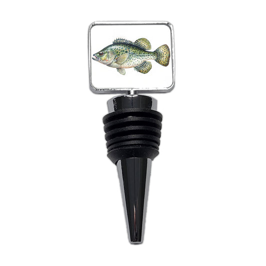 Crappie Fish Watercolor Illustration Wine Bottle Stopper