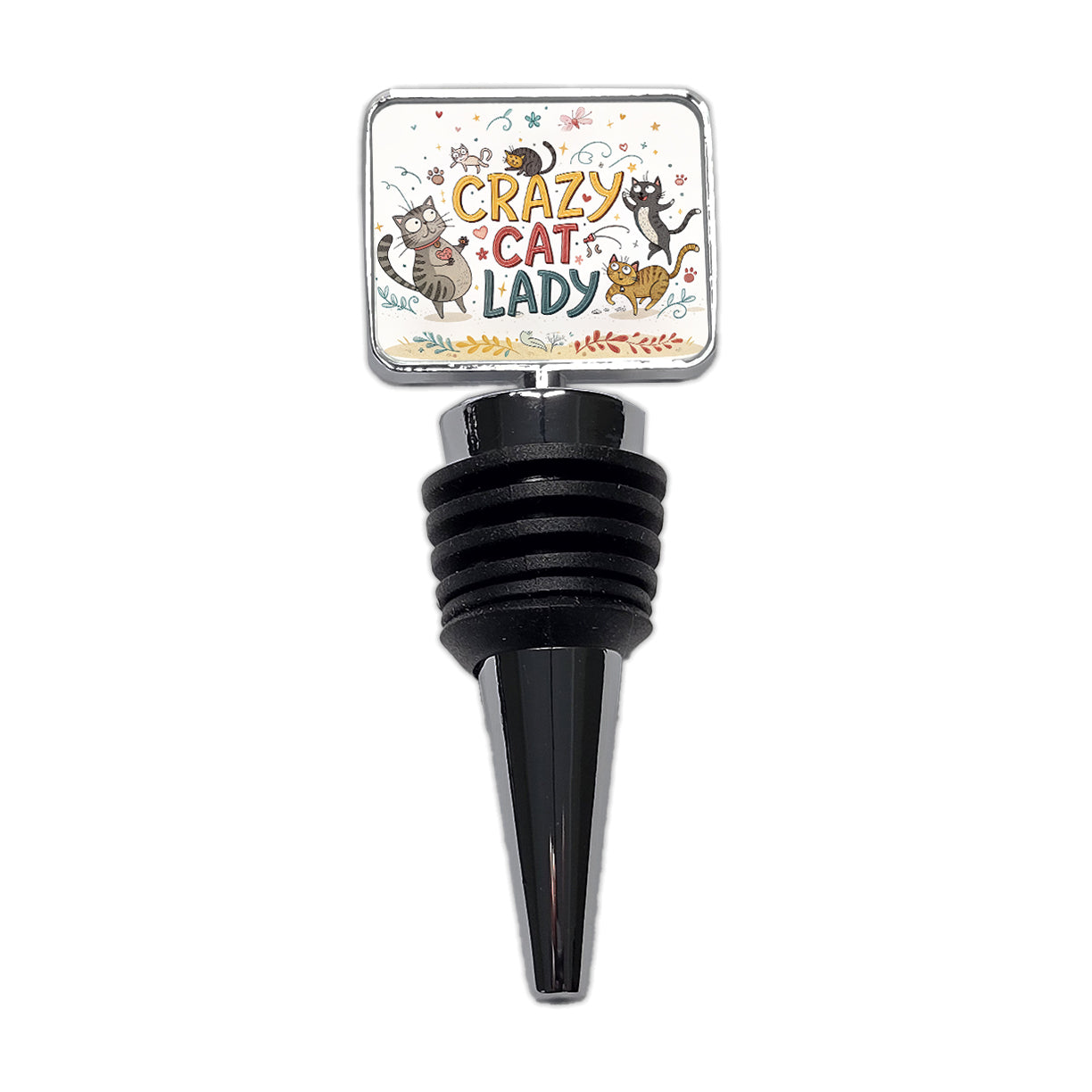Crazy Cat Lady Funny Humorous Wine Bottle Stopper