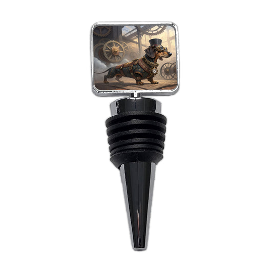 Dachshund Wiener Dog Steampunk Wine Bottle Stopper