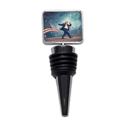 Dancing Patriotic Donald Trump Funny Wine Bottle Stopper