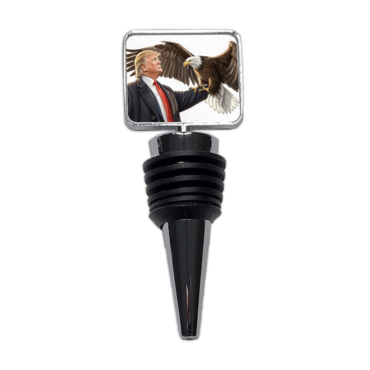 Donald Trump Holding A Bald Eagle Funny Wine Bottle Stopper