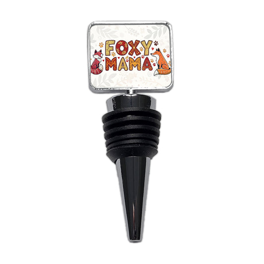 Foxy Mama Cute Fox Foxes Theme Wine Bottle Stopper