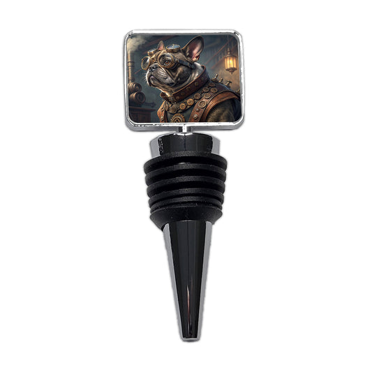 French Bulldog Dog Steampunk Wine Bottle Stopper
