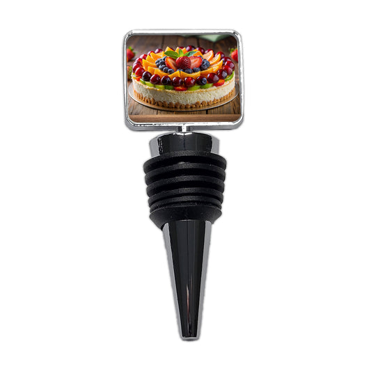 Fruitcake Fruit Cake Dessert Photo Wine Bottle Stopper