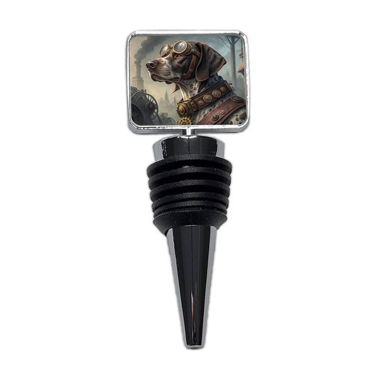 German Shorthaired Pointer Dog Steampunk Wine Bottle Stopper
