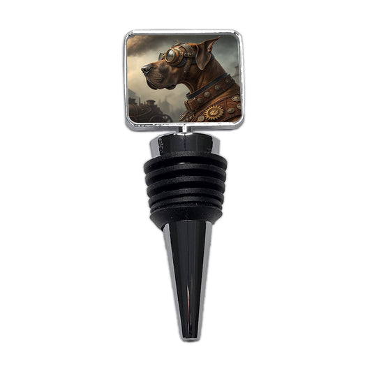 Great Dane Dog Steampunk Wine Bottle Stopper