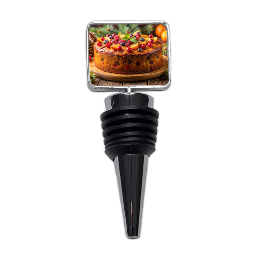 Holiday Fruitcake Fruit Cake Dessert Wine Bottle Stopper