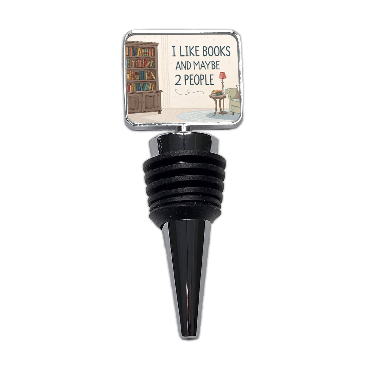 I Like Books And Maybe 2 People Funny Wine Bottle Stopper