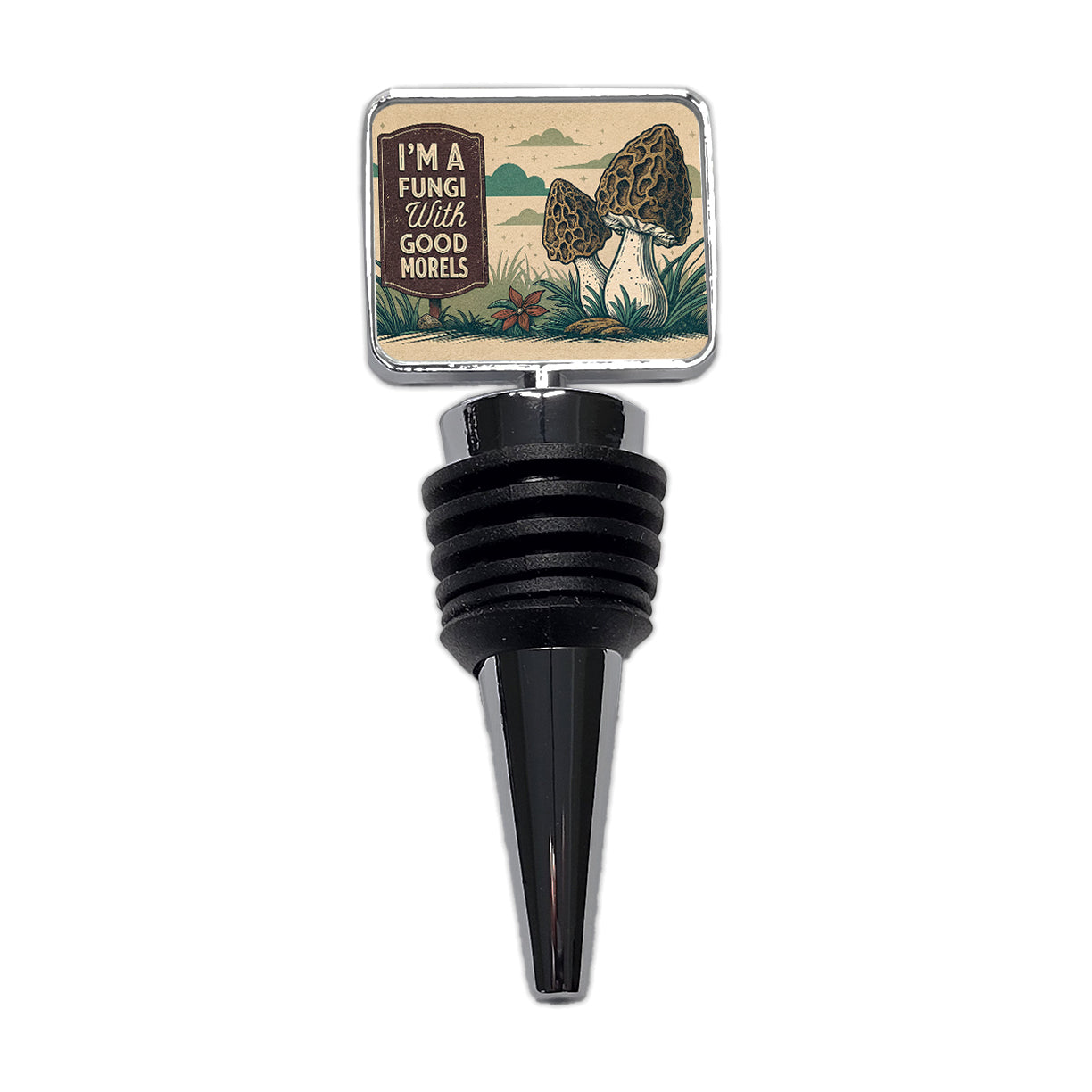 I'm a Fungi Fun Guy with Good Morels Morals Funny Wine Bottle Stopper