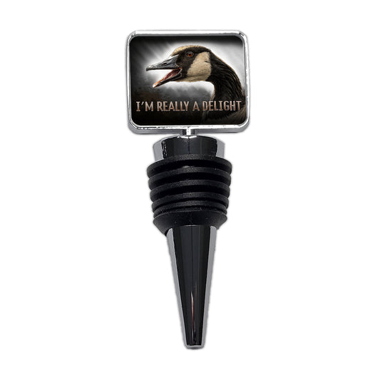 I'm Really a Delight Angry Canadian Canada Goose Funny Wine Bottle Stopper