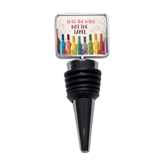 Into The Wine Not The Label Rainbow Bottles Funny Wine Bottle Stopper