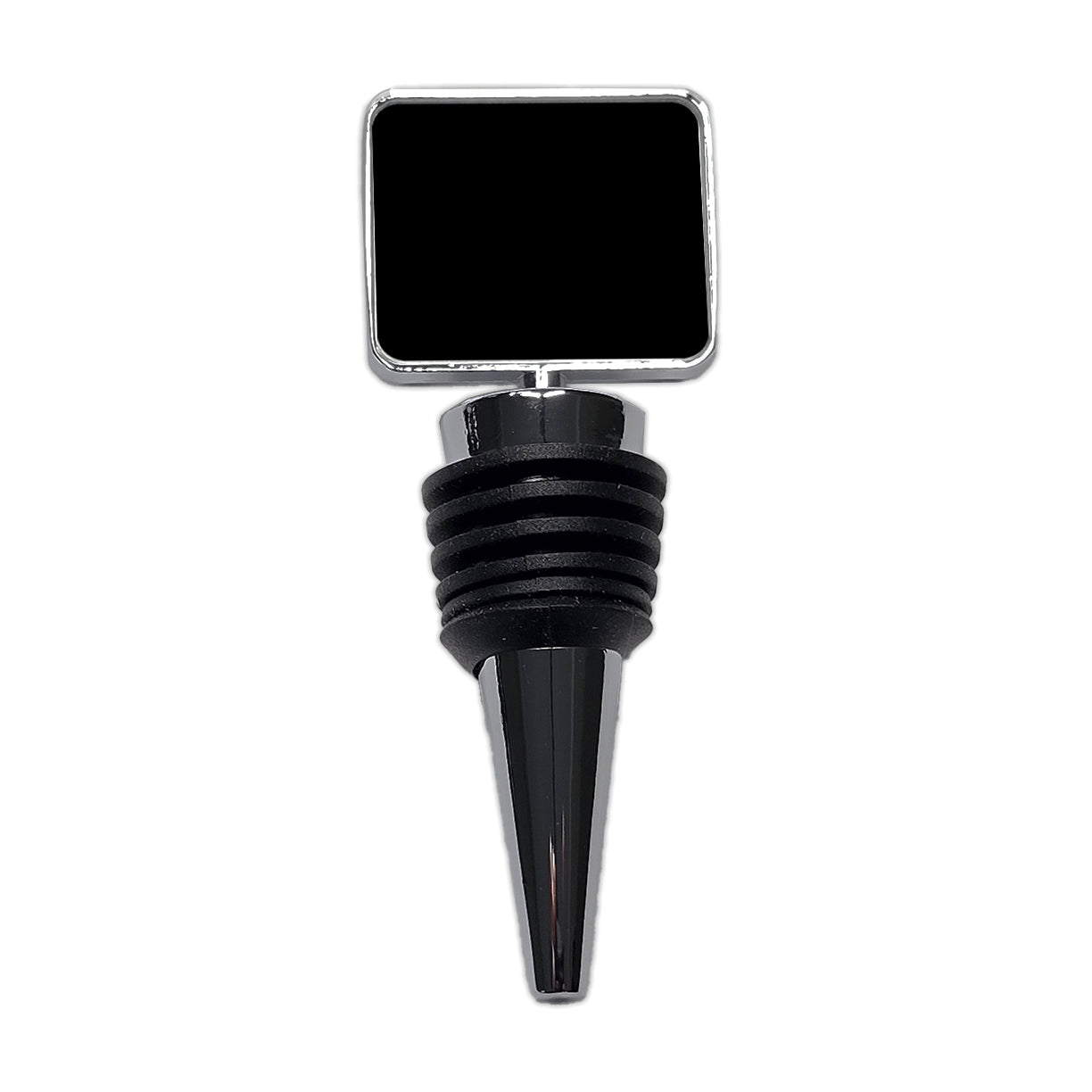 It's Just a Solid Black Color Wine Bottle Stopper