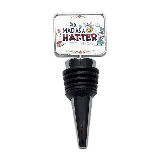 Mad As A Hatter Funny Wine Bottle Stopper