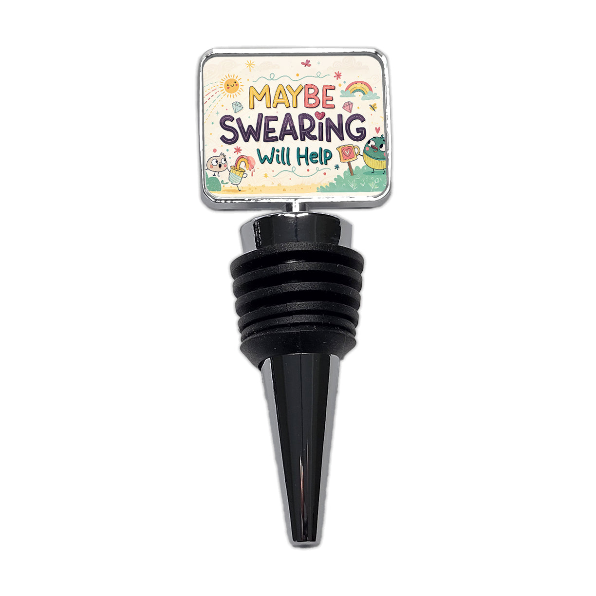 Maybe Swearing Will Help Funny Wine Bottle Stopper