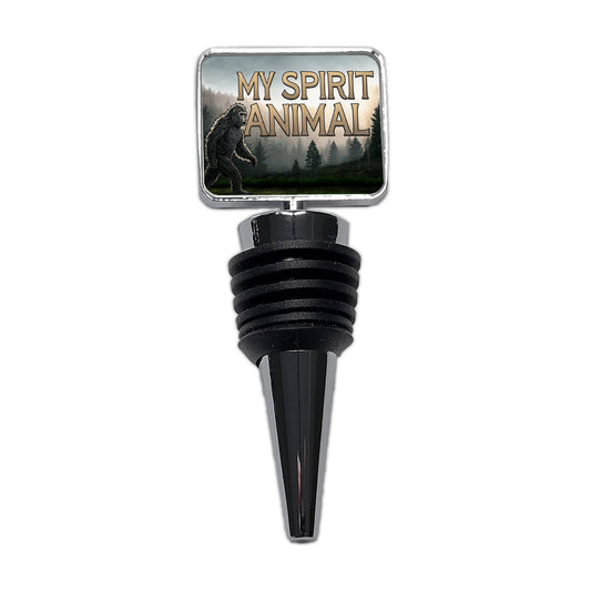 My Spirit Animal Bigfoot Funny Fantasy Wine Bottle Stopper