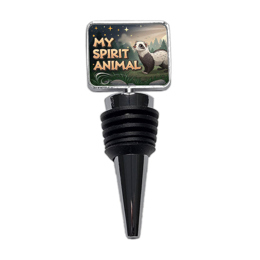 My Spirit Animal Ferret Funny Wine Bottle Stopper