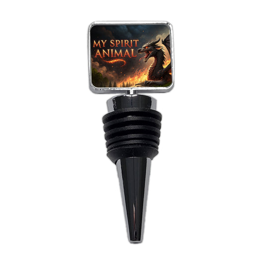 My Spirit Animal Fierce Dragon Funny Wine Bottle Stopper
