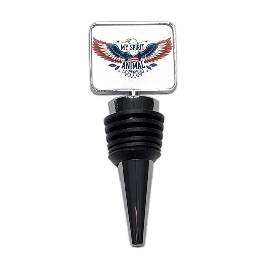 My Spirit Animal Patriotic American Bald Eagle Wine Bottle Stopper