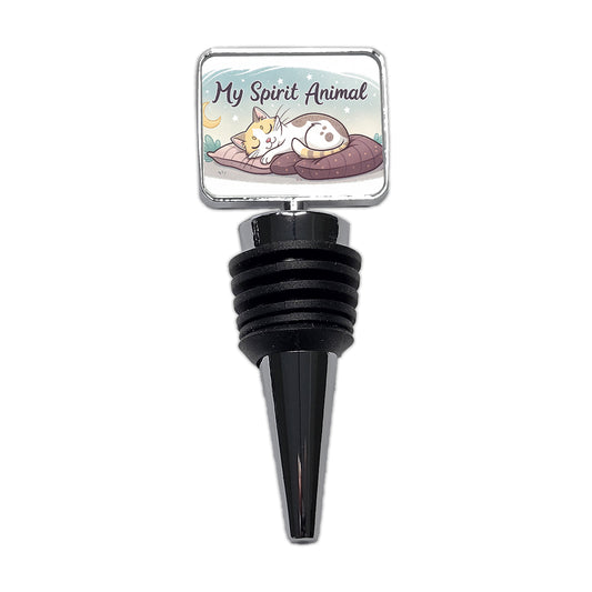 My Spirit Animal Sleeping Cat Funny Wine Bottle Stopper