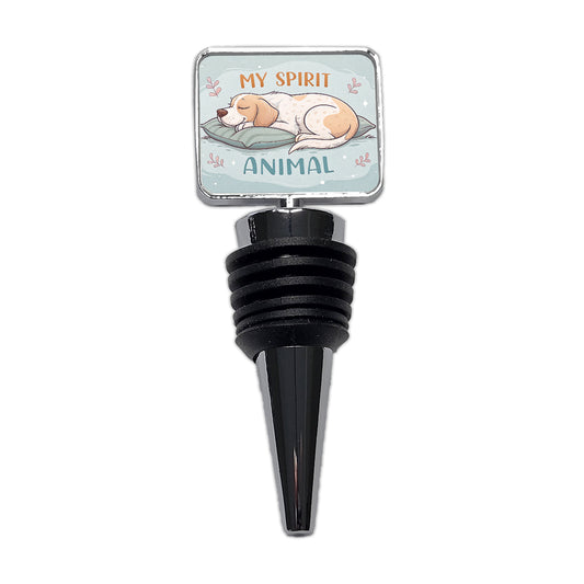 My Spirit Animal Sleeping Dog Funny Wine Bottle Stopper